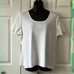 Ming Wang White short sleeve knit top size 2X